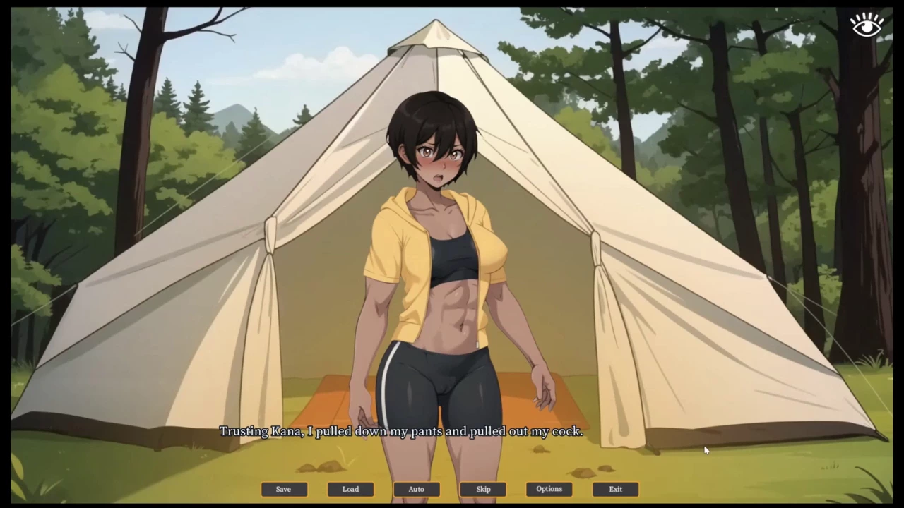 Erotic Hentai game features outdoor oral sex in the woods porn video